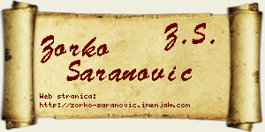 Zorko Šaranović vizit kartica
